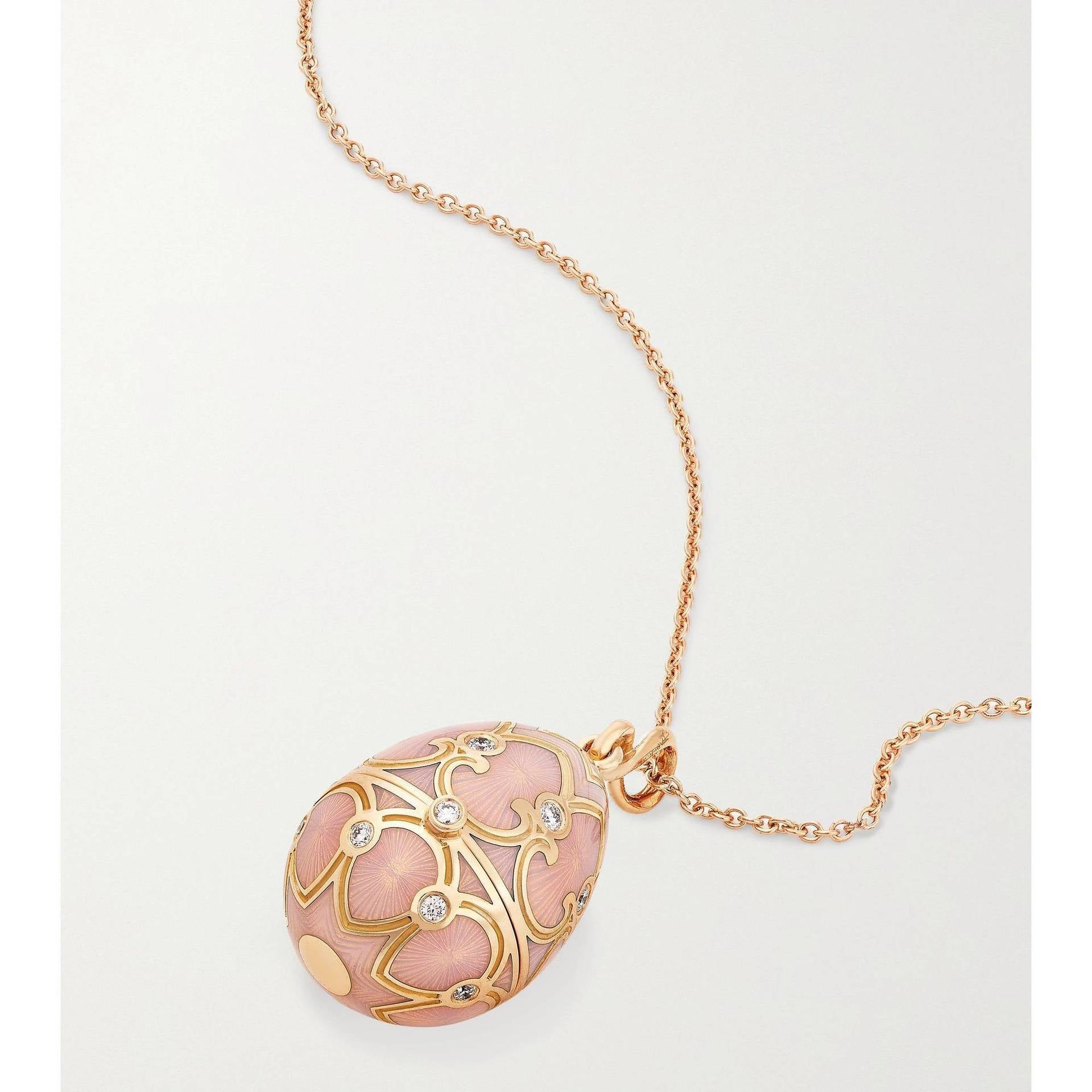 Vintage Locket Pendant Necklace - Pink Locket Necklace [DCQ9PBD1]