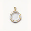 Floating Flower Locket Necklace - Empty Round Locket Necklace [7ZJ21ANS]