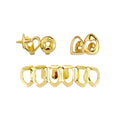 Glossy Electroplated Teeth Grillz - Gold Set [YPEFNX8V]