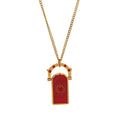 Rotatable Four-Leaf Clover Pendant Necklace - Heart [39ND11GX]
