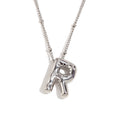 Aiyanah Glossy Bubble Letter Necklace - Silver R [X1G3EXLC]