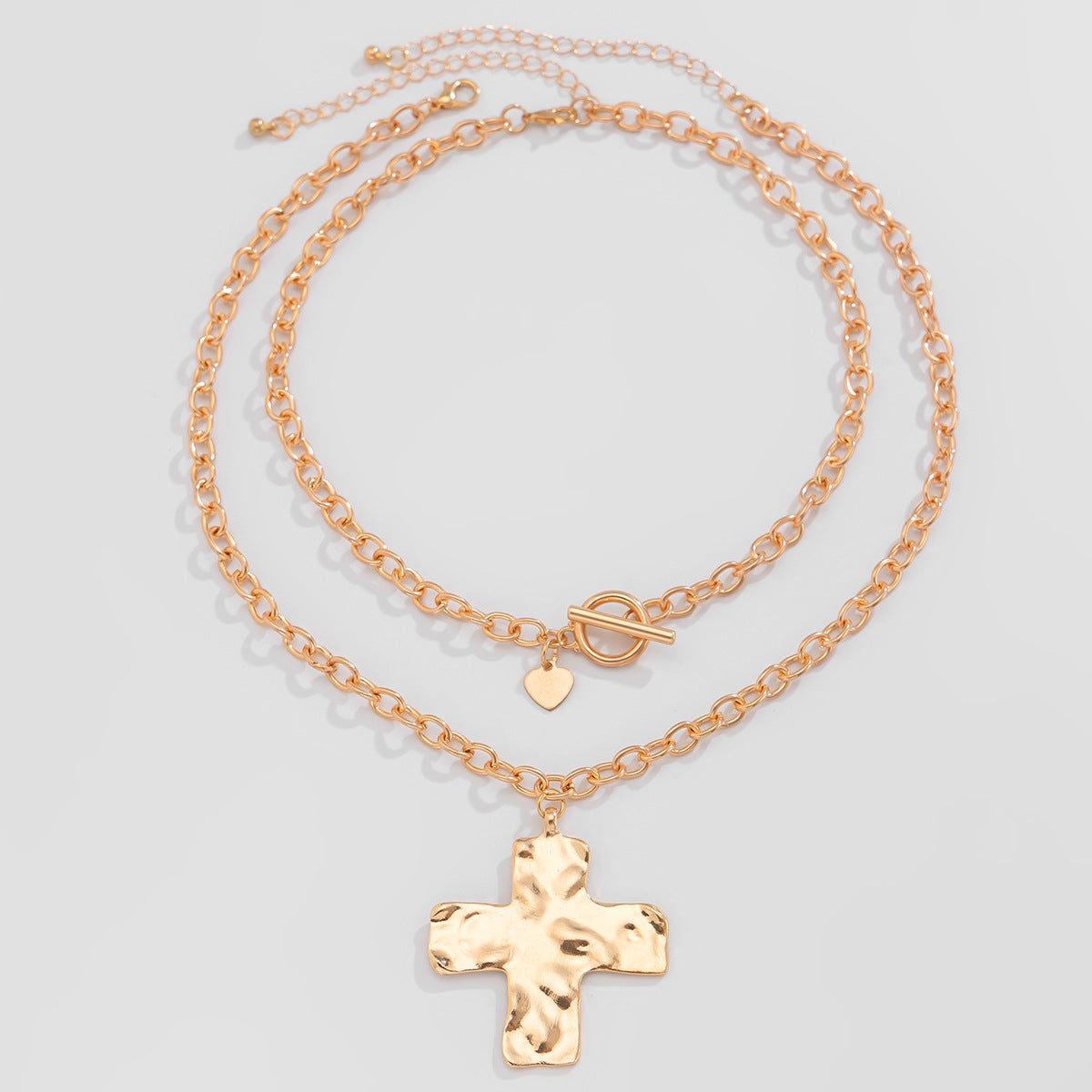 Abbigail Toggle Cross Necklace - Gold [7YX9I1ZE]
