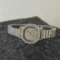 Minimalist Square Bracelet Watch - Silver Band with Grey Dial [Z3JAF51J]