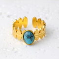 Thais Gold Statement Open Ring - Gold (Style 15) [6W16FXL1]