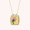Celestial Charm Pendant Necklace - Palm Tree [TQYOB82T]