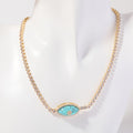 Evil Eye Pendant Necklace - CZ Turquoise Necklace [5HFJR2DX]