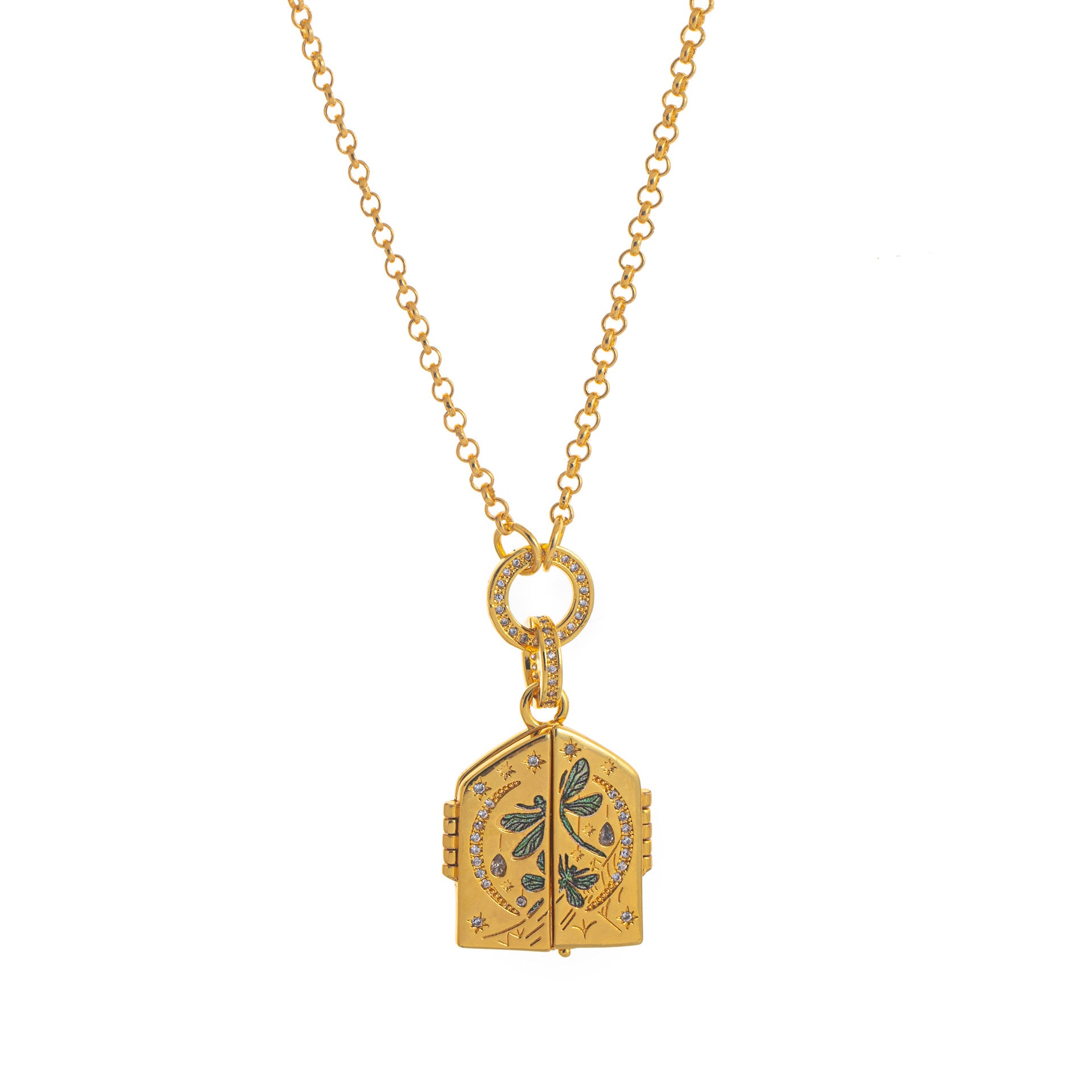 Floral Locket Pendant Necklace - Botanical Locket Necklace [K5LBB3PI]