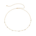 Lanora Crystal Body Chain - Gold Clear Stone