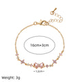 Angelique Dainty Butterfly Zircon Jewelry - Gold Butterfly & Flower Bracelet [PZPNAR4V]