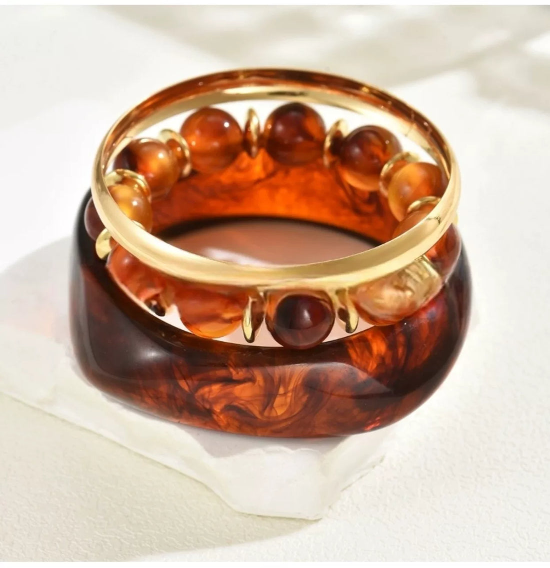 Resin Bangle Bracelet Set [2E2ZNM72]