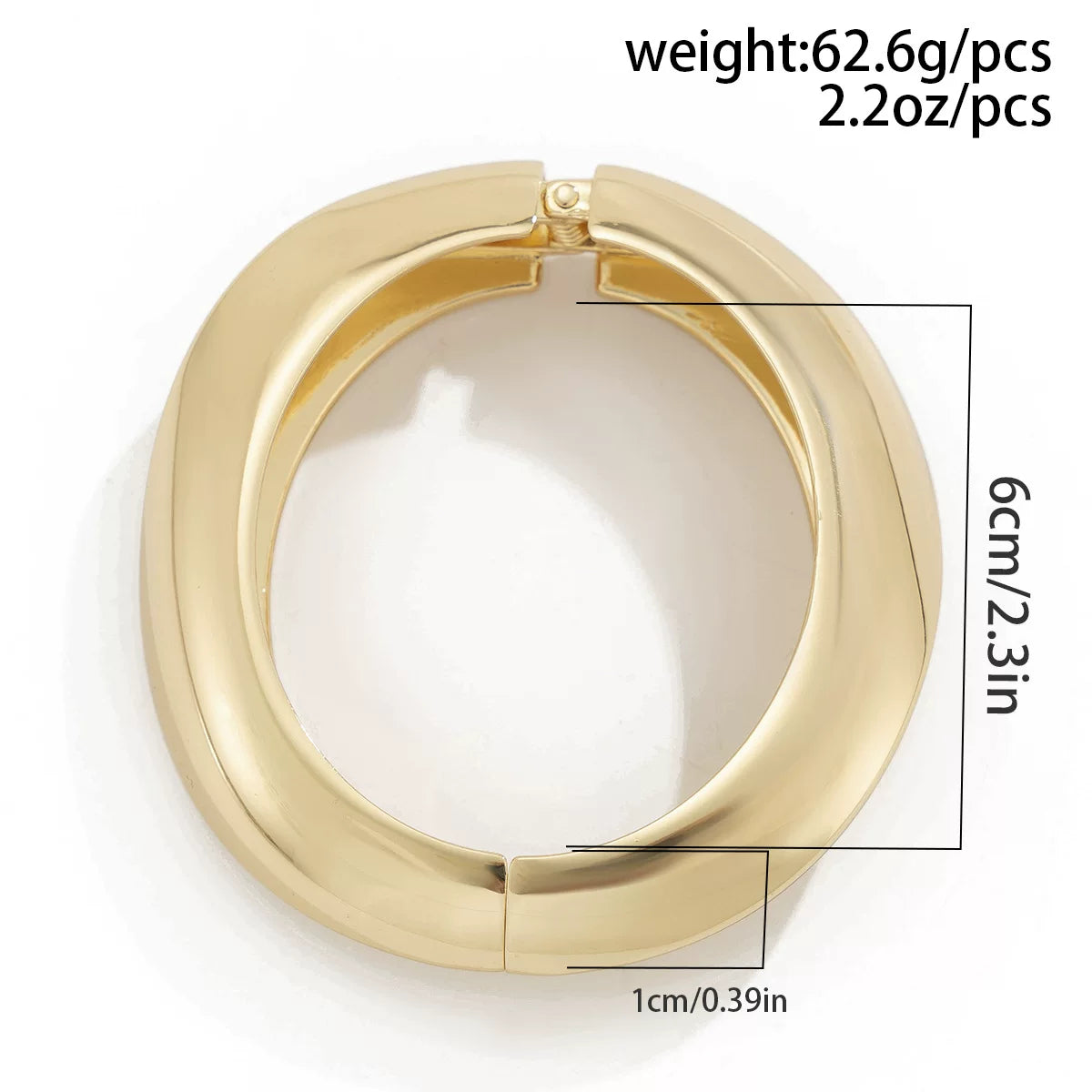 Open Cuff Bangle Bracelet - Gold Wide [ZVADEWIH]