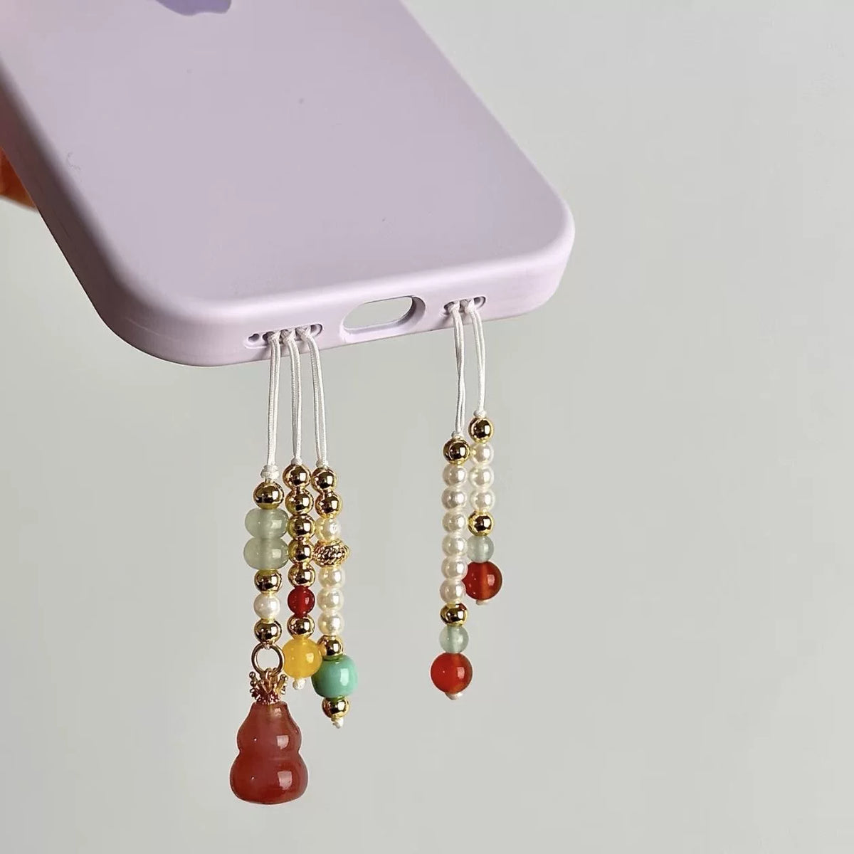 Beaded Phone Charm Lanyard - Gourd Beaded Phone Chain [4SVBLYJA]