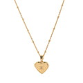 Floral Heart Locket Necklace - Heart Pendant [AU1CQ052]