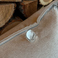 Colleen Brushed Statement Ring - Silver Brushed Large Round Ring [W2UOM13C]