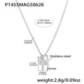 Bryndle Dainty Cross Pendant Necklace - Silver [D67A0P1H]