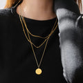 Layered Gold Chain Necklace - Gold [KVWJMXOT]