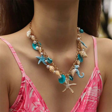 Colorful Shell Charm Necklace