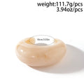Glossy Geometric Bangle Bracelet Set - Beige [7OYSTE04]
