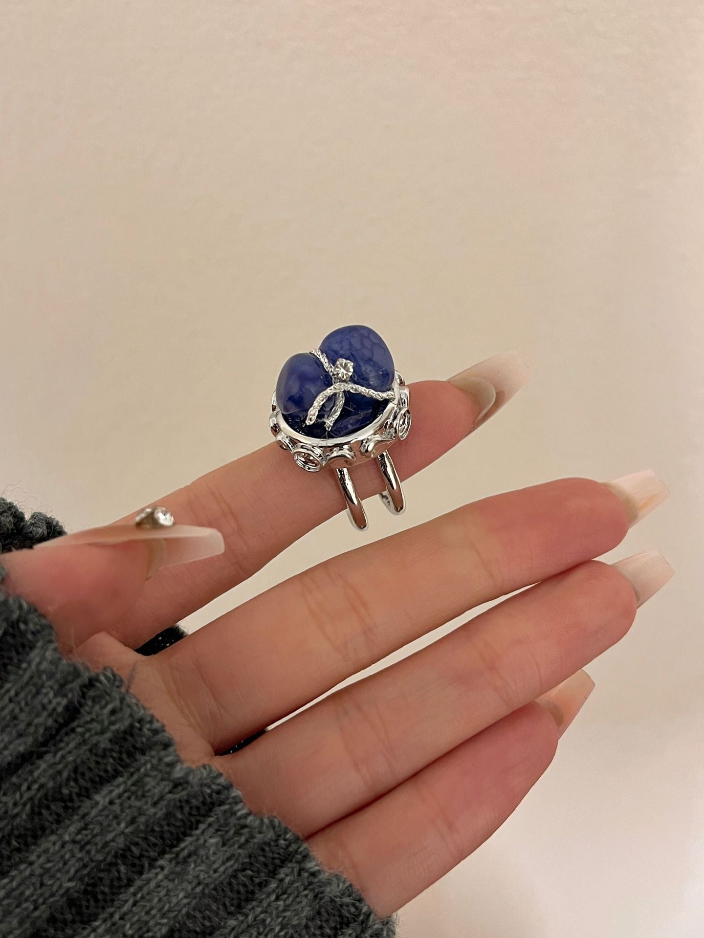 Lilyanne Natural Stone Ring - E [HNXADEE3]