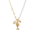 Whimsical Beaded Fish Pendant Necklace - Small Fish Necklace [1RI13SYA]