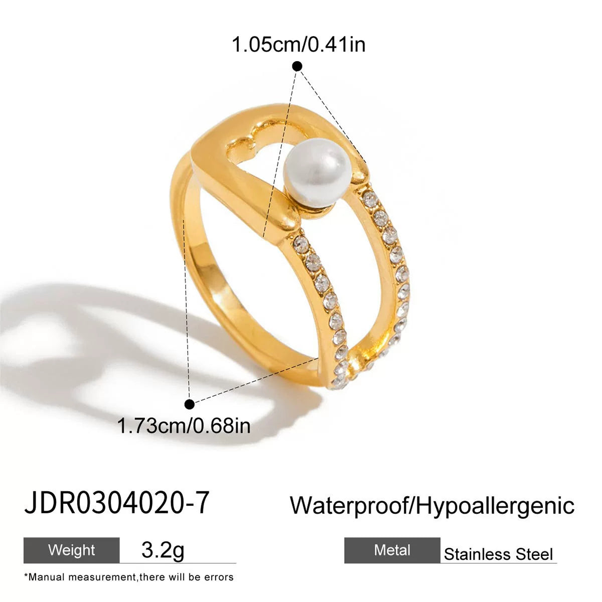 Paperclip Link Gold Ring - Style 5 [SROE7A5R]
