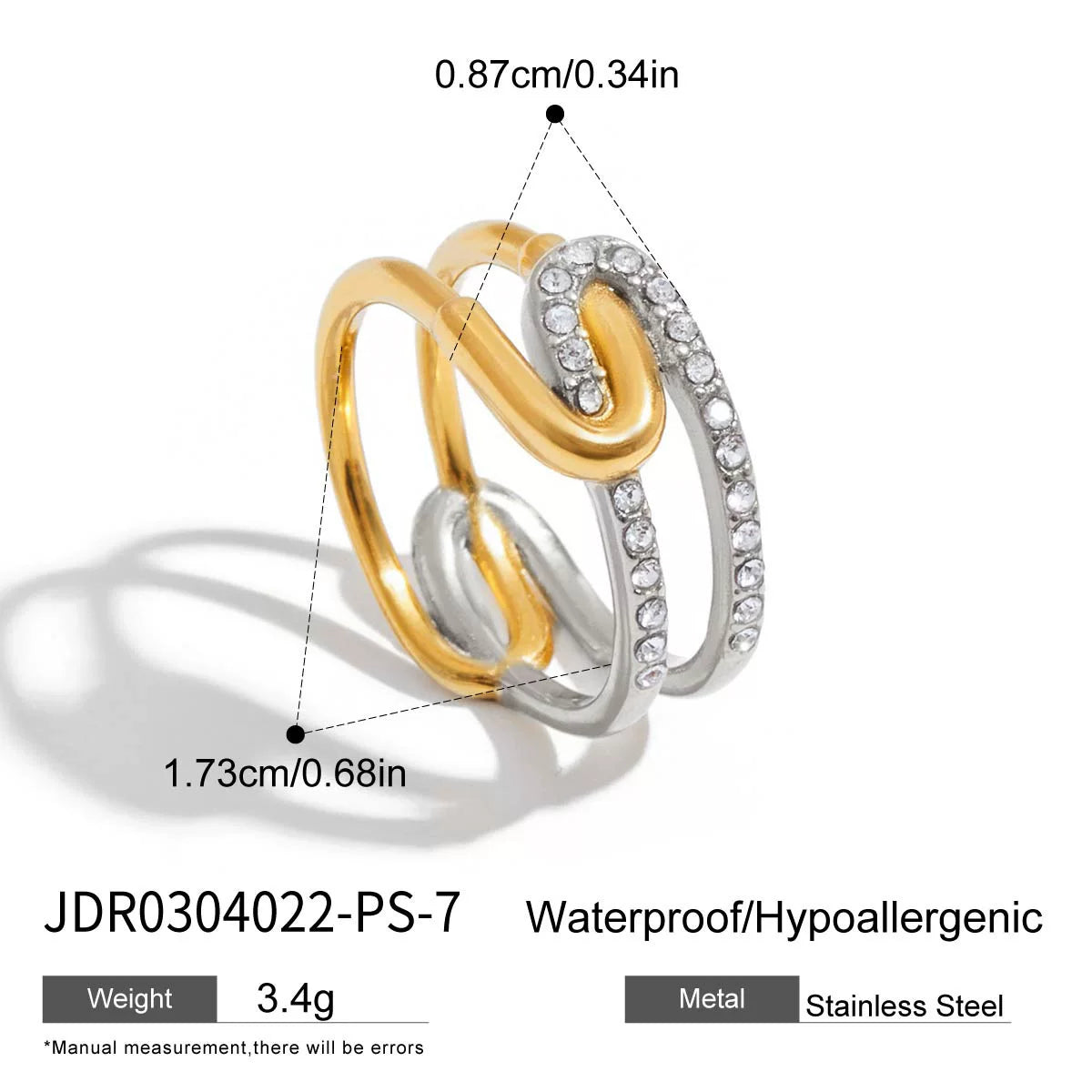Paperclip Link Gold Ring - Style 3 [3TZZN4ZR]