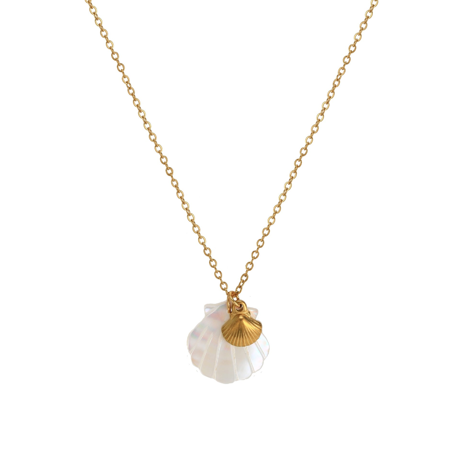 Starfish Pendant Necklace - Shell Necklace (O-chain) [8Q6QP53V]