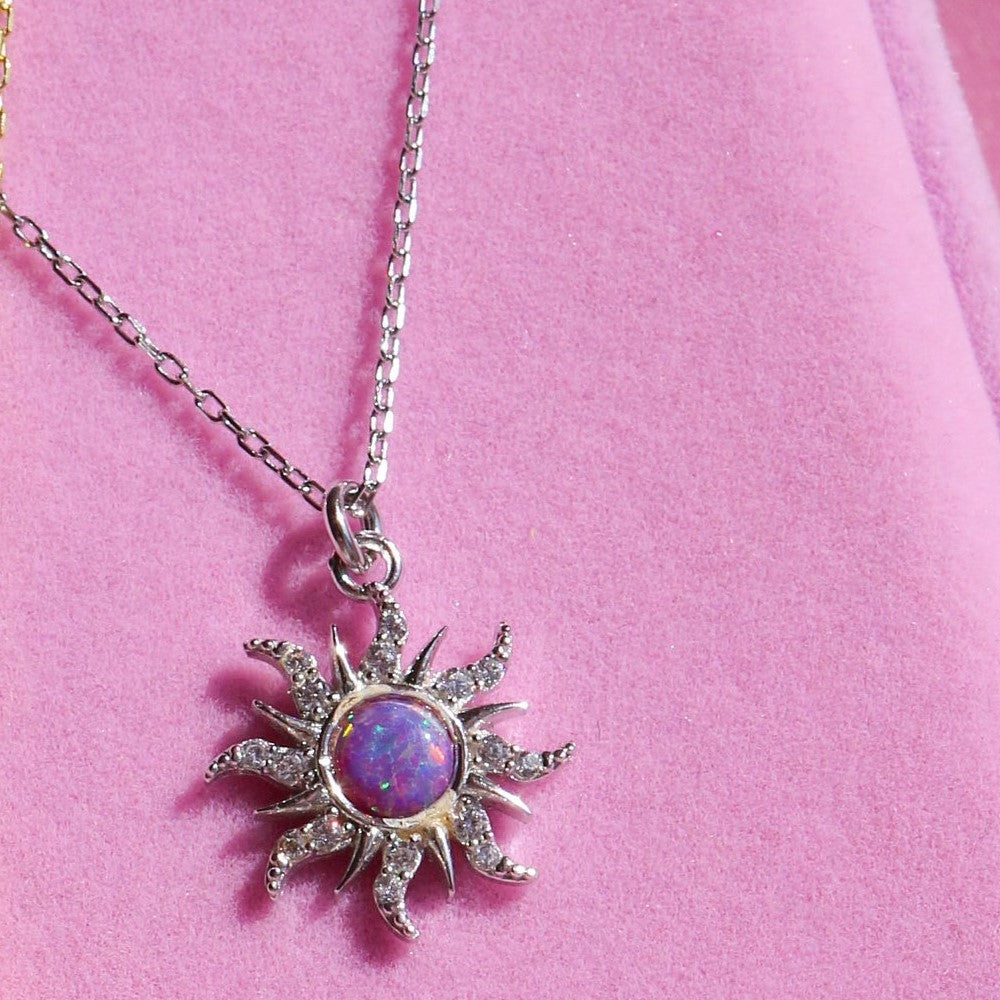 Opal Star Pendant Necklace - Steel Necklace [AU36PDP4]