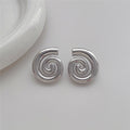 Meadow Asymmetrical Conch Earrings - Silver [1Q990275]