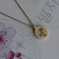 Katya Delicate Charm Necklace - Peach Blossom Charm [Q4QSWPRA]