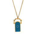 Rotatable Four-Leaf Clover Pendant Necklace - Cloud [I3U1RY2A]