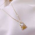 Bear Pendant Necklace - Titanium Steel Bear Necklace [Q9VBLZP0]