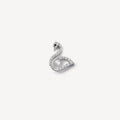 Floating Flower Locket Necklace - Swan Charm [LD8K1TZG]