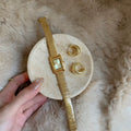 Vintage Square Bracelet Watch - Gold Band Gold Face (Arsenal Band) [U9BZEHDK]