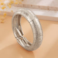 Allie Statement Geometric Bracelet - Bracelet Design 02 Brushed Silver [TNJ5Y9C0]