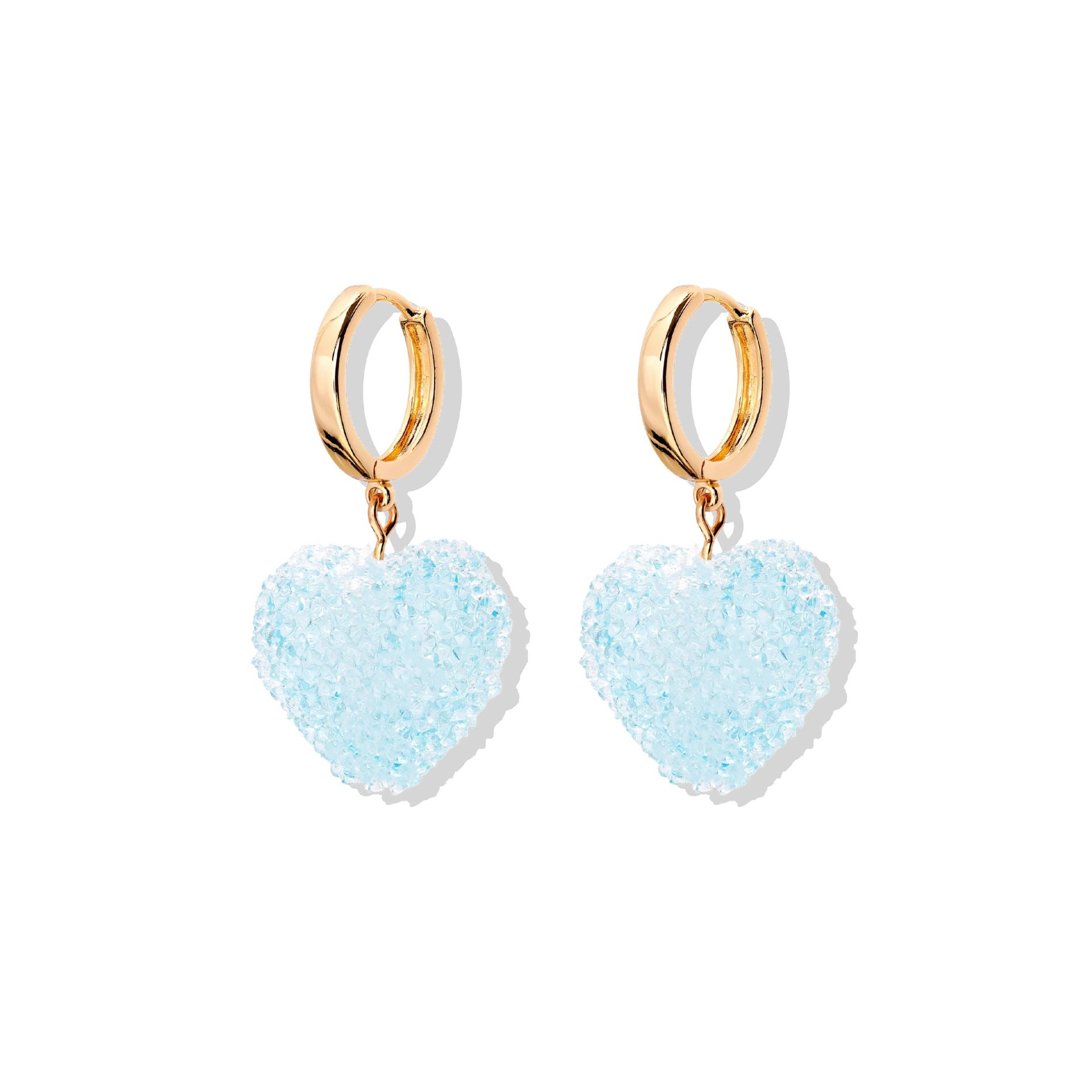 Damiya Jelly Heart Necklace - Blue Earrings [VEJVYUN1]