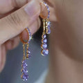 Jhene Purple Tassel Earrings - Purple