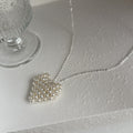 Aliza Clover Pearl Necklace - Pearl 3D Heart with Chain Necklace [B1UVR5RU]