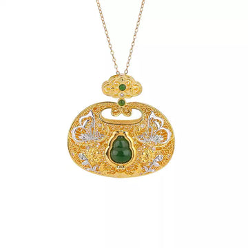 Blake Filigree Jade Double-Sided Pendant