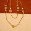 Double Layer Pearl Chain Necklace - Necklace (In Stock) [N76BZNGL]