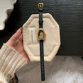 Square Leopard Print Watch - Snake Head Leopard / Black Strap Black Dial [ZBNQGJ3K]