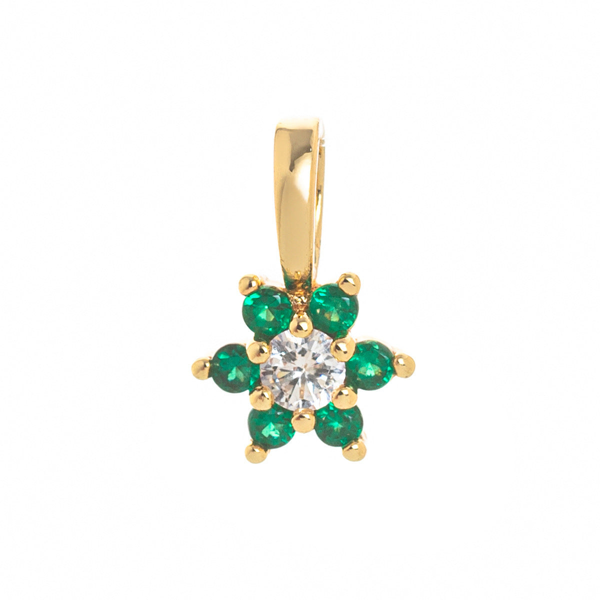 Gisselle Dainty Birthstone Necklace - Small Flower May Pendant [VLIJ2AVI]