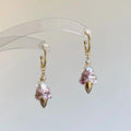 Leighton Pearl Ice Cream Drop Earrings - White Purple Pearl Ice Cream Earrings [GN3ZFUUO]