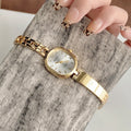 Annelyse Vintage Bracelet Watch - Gold with Silver Dial [P290ZO5I]