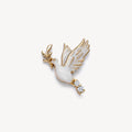 Floating Glass Locket Pendant Necklace - Peace Dove (Single Charm) [S7VFUOW2]