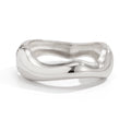 Tyleigh Wave Waterdrop Bangle - Irregular Wave - Silver