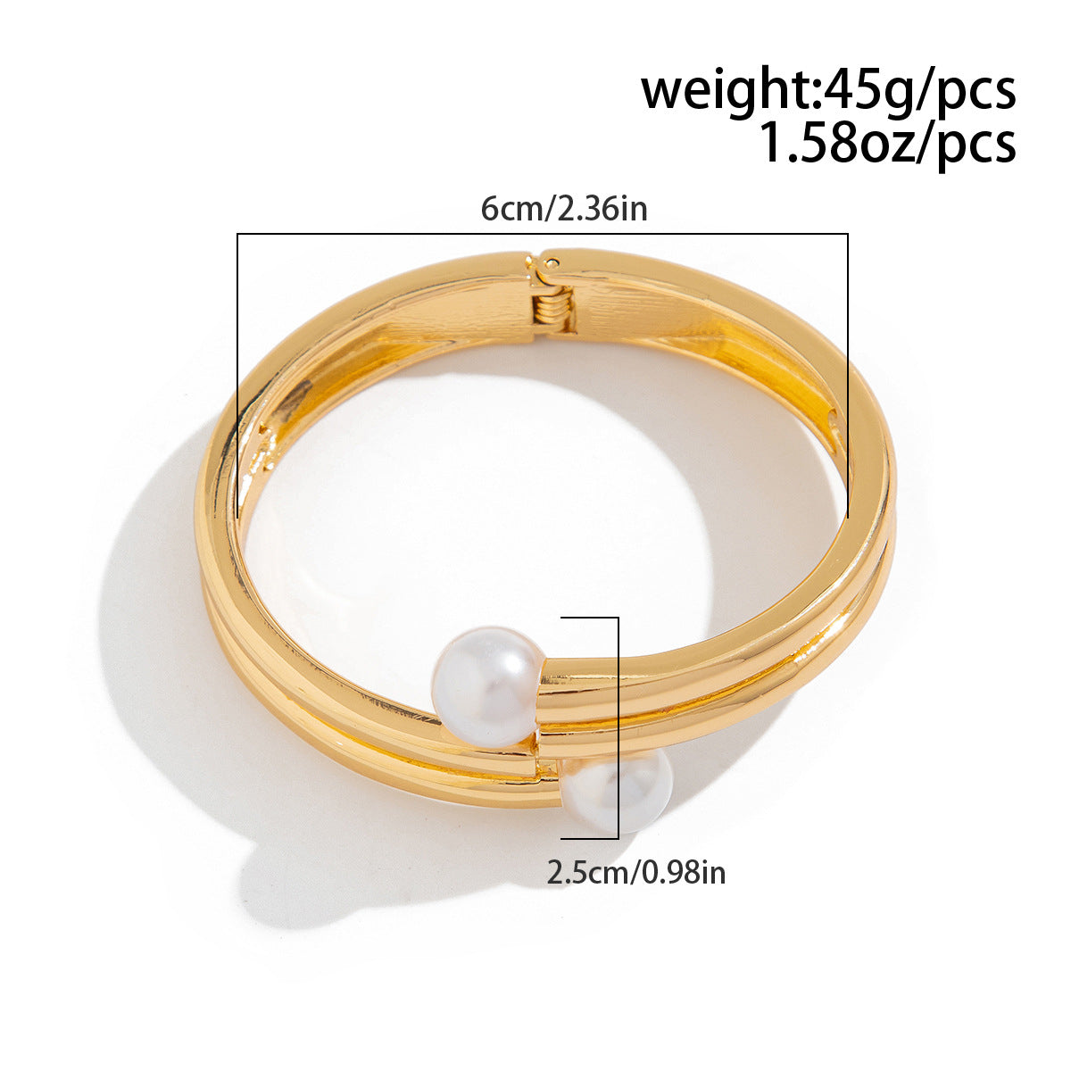 Samantha Pearl Diamond Statement Bracelet - Style 2 - Gold [F7LF3IAI]