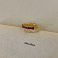 Ilaria Delicate Enamel Ring - Style 9 Gold Plated Ring [A0DTG7KV]