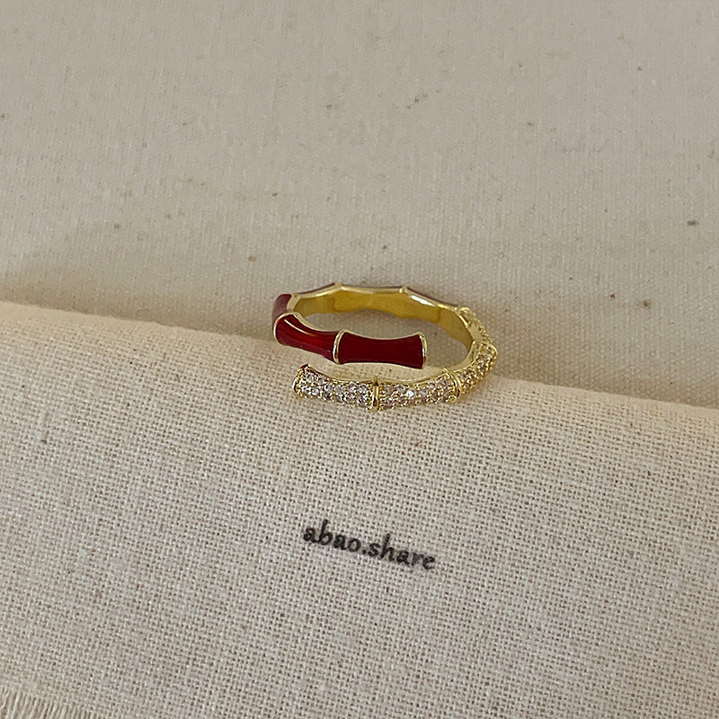 Ilaria Delicate Enamel Ring - Style 9 Gold Plated Ring [A0DTG7KV]