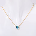 Maryella Birthstone Love Necklace - March [U369LVYS]